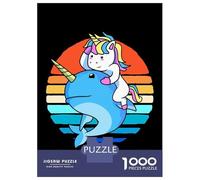 Jigsaw Puzzles for Adults 1000 Cute Unicorn Narwhal Jigsaw for Adults Relaxing Games Pattern Assembly Gifts for Friends And Family 52x38cm/1000pcs