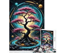 Jigsaw Puzzles for Adults 1000 Cyberpunk Bonsai Tree Educational Toy Art Work Gift Educational Game Artists' Collection, Fine Arts Size 50x75cm