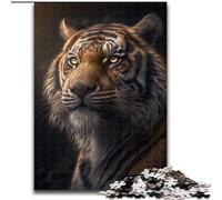 Jigsaw Puzzles for Adults 1000 Da Vinci Tiger Puzzle Made of cardboard,Develops Hand-Eye Coordination Skills, Perfect for Birthday Gifts 1000pcs(26x38cm)