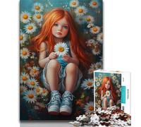 Jigsaw Puzzles for Adults 1000 Daisy Girl Adult Jigsaw,learning Educational Is Ideal As A Gift for The Whole Family 75x50cm