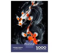 Jigsaw Puzzles for Adults 1000 Dance of The Koi Adult Jigsaw Puzzle Toy Wall Decor Difficult Challenge Educational Challenge 52x38cm/1000pcs
