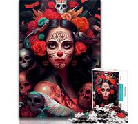 Jigsaw Puzzles for Adults 1000 Day of The Dead Teenager Puzzles,Challenging Game for Is Ideal As A Gift for The Whole Family 75x50cm