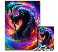 Jigsaw Puzzles for Adults 1000 Death Skull Wooden Puzzles Fun Games, Is Ideal As A Gift for The Whole Family for for Age 14 50X75CM