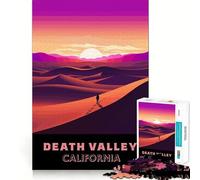 Jigsaw Puzzles for Adults 1000 Death Valley Dune Sunset Premium Edge Art Cognitive Skill Toy Casual Play Game Birthday Fun Play (38x26cm)