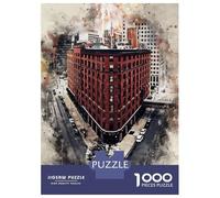Jigsaw Puzzles for Adults 1000 Denver in Watercolor Adult Jigsaw Puzzle Toy Wall Decor Difficult Challenge Educational Challenge 38x26cm/1000pcs