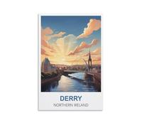 Jigsaw Puzzles for Adults 1000,Derry Northern Ireland PostersPuzzles for adults, stimulating puzzles, puzzle game for the whole family for women 70x50CM