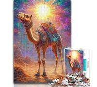 Jigsaw Puzzles for Adults 1000 Desert Camel Puzzles for Teenagers,Challenging Game for Is Ideal As A Gift for The Whole Family 75x50cm