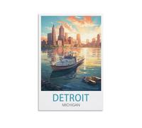 Jigsaw Puzzles for Adults 1000 Detroit Michigan 1000 Piece Puzzle Challenging Game for The Whole for Women,Gifts for Men 26x38cm
