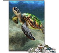Jigsaw Puzzles for Adults 1000 Diamond Turtle, Challenging Difficult with Fully Interlocking Randomly Shaped Pieces (Size 26x38cm)