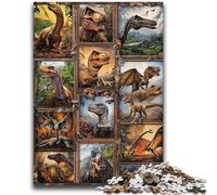 Jigsaw Puzzles for Adults 1000 Dinosaur Collage Adult Jigsaw,for Educational Game Challenge Toy Birthday Present, Gifts, Wall Art (38x26cm)