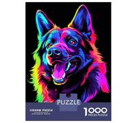 Jigsaw Puzzles for Adults 1000 Dog Animal Neon Pet Friend Adult Jigsaw Puzzle Toy Wall Decor Difficult Challenge Educational Challenge 52x38cm/1000pcs
