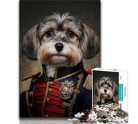 Jigsaw Puzzles for Adults 1000 Dog in Military Uniform 1000 Pieces for Teenagers,Stress Reliever Difficult Challenge Home Decoration Toys (size 38x26cm)