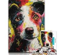 Jigsaw Puzzles for Adults 1000 Dog Oil Painting Puzzles for Teenagers,is Ideal As Gifts for The Whole Family for Age 14+ (size 38x26cm)