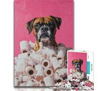 Jigsaw Puzzles for Adults 1000 Dogs And Toilet Paper 1000 Pieces for Adults,Learning Educational Toys Family Games Gifts for Friends And Family (size 38x26cm)