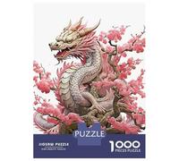 Jigsaw Puzzles for Adults 1000 Dragon Pink Japan Puzzles for Adults DIY Toys Pattern Assembly Gifts for Friends And Family 52x38cm/1000pcs