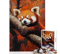 Jigsaw Puzzles for Adults 1000 Dreaming Red Panda Impossible Game For Family Fun Home Decoration Toys with Fully Interlocking Randomly Shaped Pieces (50X75cm)