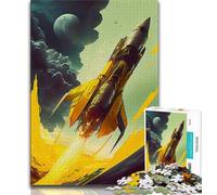 Jigsaw Puzzles for Adults 1000 Dynamic Space Ship Launch 1000 Pieces for Adults,Fun Games Every Piece Is Unique - Challenging Family Fun Game (size 75x50cm)