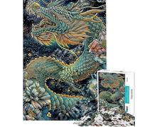 Jigsaw Puzzles for Adults 1000 Eastern Dragon Jigsaw for Teenagers Stress Reliever Difficult And Challenge Toys Educational Games (Size 38x26cm)