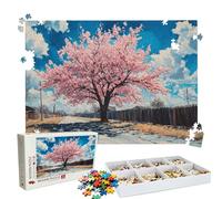 Jigsaw Puzzles for Adults 1000 Educational Game jigsaw puzzle Hard Difficult Challenging Large Puzzle Jigsaw Home Wall Decors Family Challenge Unique Gifts Theme: Cherry Blossoms Tree Puzzle W3H-424