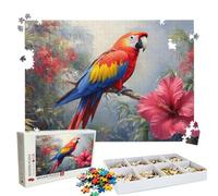 Jigsaw Puzzles for Adults 1000 Educational Game jigsaw puzzle Hard Difficult Challenging Large Puzzle Jigsaw Home Wall Decors Family Challenge Unique Gifts for Men Theme: Flower Parrot Puzzle W3H-955
