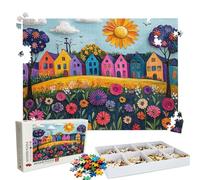 Jigsaw Puzzles for Adults 1000 Educational Game jigsaw puzzle Hard Difficult Challenging Large Puzzle Jigsaw Home Wall Decors Family Challenge Unique Gifts Theme: House Flowerbed Puzzle W3H-851