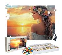 Jigsaw Puzzles for Adults 1000 Educational Game jigsaw puzzle Hard Difficult Challenging Large Puzzle Jigsaw Home Wall Decors Family Challenge Unique Gifts Women/Men Theme: Sunset Beauty Puzzle W3H-45