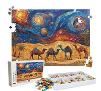 Jigsaw Puzzles for Adults 1000 Educational Game jigsaw puzzle Hard Difficult Challenging Large Puzzle Jigsaw Home Wall Decors Family Challenge Unique Gifts for Men Theme: Abstract Camel Puzzle W3H-647