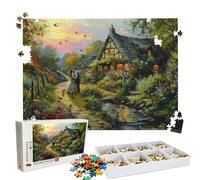 Jigsaw Puzzles for Adults 1000 Educational Game jigsaw puzzle Hard Difficult Challenging Large Puzzle Jigsaw Home Wall Decors Family Challenge Unique Gifts for Men Theme: Cabin Couples Puzzle W3H-368
