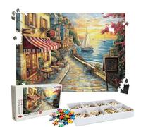 Jigsaw Puzzles for Adults 1000 Educational Game jigsaw puzzle Hard Difficult Challenging Large Puzzle Jigsaw Home Wall Decors Family Challenge Unique Gifts Theme: Architecture Sailboat Puzzle W3H-990