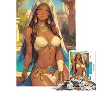 Jigsaw Puzzles for Adults 1000 Egyptian Goddess Illustration Anime Girl Fun at Home Activities, Home Art Decor Practical Game for And from 14 Years And over (38x26cm)
