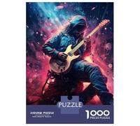 Jigsaw Puzzles for Adults 1000 Electric Guitar Player Art Print Jigsaw for Adults Relaxing Games Presents for Women Challenging To Complete 70x50cm/1000pcs