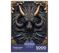 Jigsaw Puzzles for Adults 1000 Elegant Golden Dragon Art Puzzles for Adults DIY Toys Pattern Assembly Gifts for Friends And Family 52x38cm/1000pcs