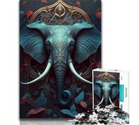 Jigsaw Puzzles for Adults 1000 Elephant Enchanted 1000 Piece Jigsaw,Learning Educational Toys Family Games Unique Birthday And Gifts 38x26cm