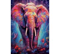 Jigsaw Puzzles for Adults 1000 Elephant Flowers Puzzle Impossible Hard Difficult Challenging Puzzle for Adults 1000 Piece Puzzle Games 29.5 x 19.7 inch