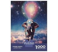 Jigsaw Puzzles for Adults 1000 Elephant Flying in Space Jigsaws for Adults Family Games Staycation Kill Time Gifts for Friends And Family 38x26cm/1000pcs