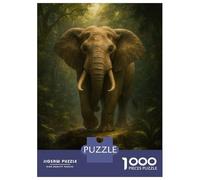 Jigsaw Puzzles for Adults 1000 Elephant in The Jungle Puzzles for Adults DIY Toys Pattern Assembly Gifts for Friends And Family 52x38cm/1000pcs