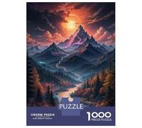 Jigsaw Puzzles for Adults 1000 Enchanted Mountain Landscape with River Jigsaws for Adults Relaxing Games Stress Reliever Challenging To Complete 70x50cm/1000pcs