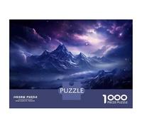 Jigsaw Puzzles for Adults 1000 Enchanted Mountain Night Sky Jigsaws for Adults Relaxing Games Stress Reliever Challenging To Complete 38x26cm/1000pcs