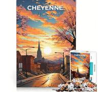 jigsaw puzzles for adults 1000 Etat Du Wyoming, Cheyenne | 38x26cm Birthday present Help the brain exercise Challenging Game Gifts