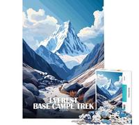 Jigsaw Puzzles for Adults 1000 Everest Base Camp Trek Nepal Relaxing Games Brain Intelligence Challenge Addictive Toys Great Gifts Family Activities (Size 38x52cm)