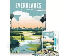 Jigsaw Puzzles for Adults 1000 Everglades National Park Premium Edge Art Cognitive Skill Toy Casual Play Game Birthday Fun Play (50x75cm)