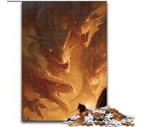 Jigsaw Puzzles for Adults 1000 Evil Dragon, Challenging Difficult with Fully Interlocking Randomly Shaped Pieces (Size 50x75cm)