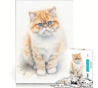 Jigsaw Puzzles for Adults 1000 Exotic Shorthair Sketch, Fun Games, Decompressing Intellectual, Improving Love between Couples 38x26cm