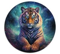Jigsaw Puzzles for Adults 1000 Fantasy Animal Tiger Round Jigsaw Puzzles 1000 Pieces for Adults Erfect for Home Decor, Birthdays, Holidays, And Gifts (67.5x67.5cm)