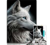 Jigsaw Puzzles for Adults 1000 Fantasy Animal White Wolf 1000 Pieces for Adults,Challenging Family Activity Games DIY Toy for Home Wall Decor Gifts 38x26cm