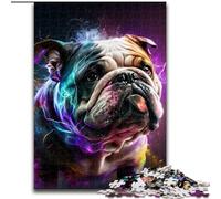 Jigsaw Puzzles for Adults 1000 Fantasy Bulldog Jigsaw Puzzle 1000 Pieces Family Bonding Activity, Home Decor Gift, Family Toy Game (Size 26x38cm)