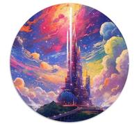 Jigsaw Puzzles for Adults 1000 Fantasy Castle The Island Jigsaw Puzzles Skill Level Beginner, Great for Birthday (Size 67.5x67.5cm)