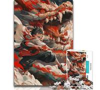 Jigsaw Puzzles for Adults 1000 Fantasy Chinese Dragon Puzzles for Teenagers,Challenging Game for Is Ideal As A Gift for The Whole Family 75x50cm