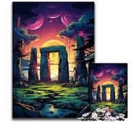 Jigsaw Puzzles for Adults 1000 Fantasy Colorful Stonehenge Impossible Jigsaw Puzzles for Adults Challenging Brain Teaser for Teenagers Family Fun Interactive Game 1000 PCS(38x26cm)