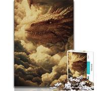 Jigsaw Puzzles for Adults 1000 Fantasy Dragon,Help The Brain Exercise Addictive Toys to Cultivate Patience Artists Collection,Fine Art (38x26cm)